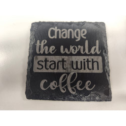 Slate coaster - set of 4