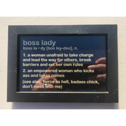 Custom framed novelty acrylic signage (150mm x 100mm)